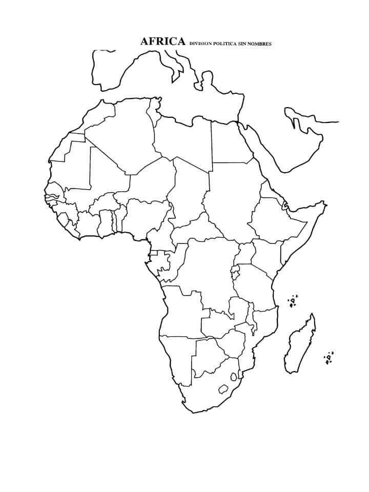 MAPA PARA IMPRIMR DE ÁFRICA