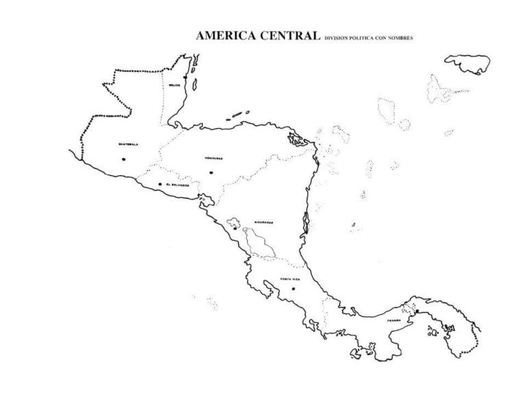 Mapa De América Central Con Nombres Mapas De México Para Descargar 