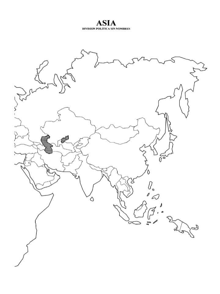 mapa para imprimir de asia