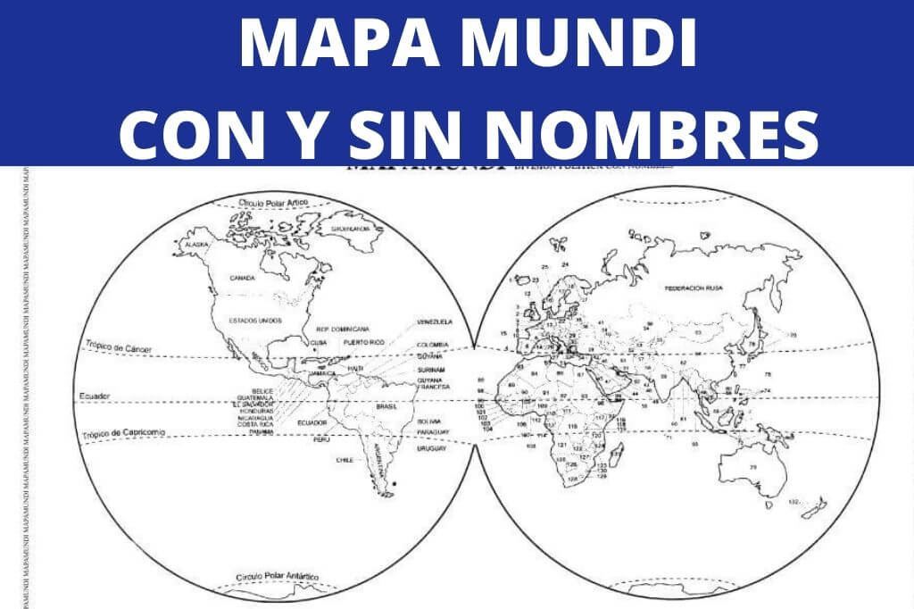 Mapa Mundi Con Division Politica Y Nombres