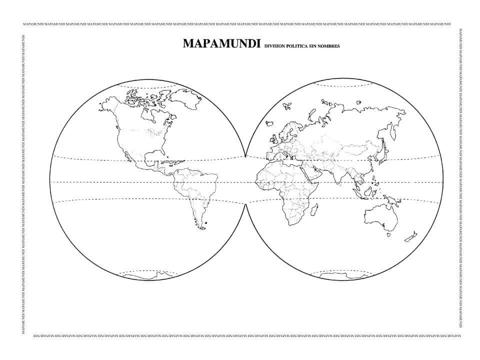 Mapamundi con nombres, Mapamundi para imprimir, Imagenes del mapa mundi