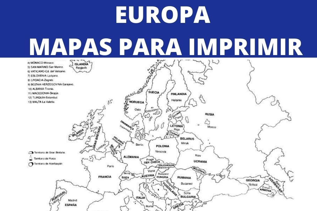 MAPA DE EUROPA PARA IMPRIMR
