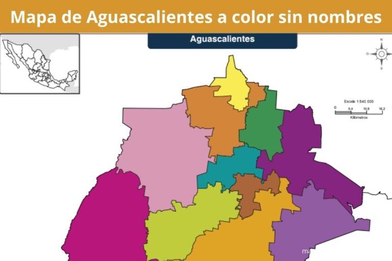 Mapa De Aguascalientes Con Nombres A Color Descarga Imprime 3788