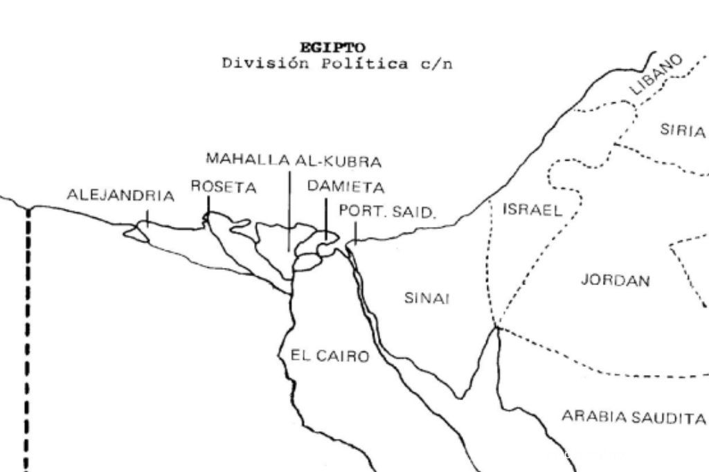 Mapa de egipto con nombres y sin nombres