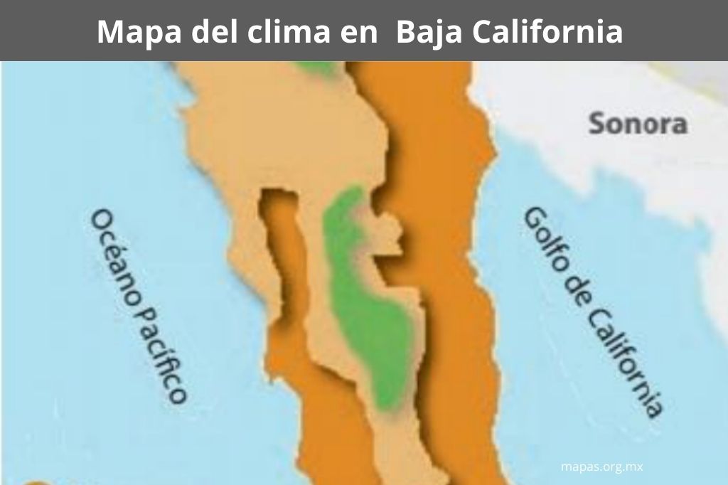 mapa del clima en baja california