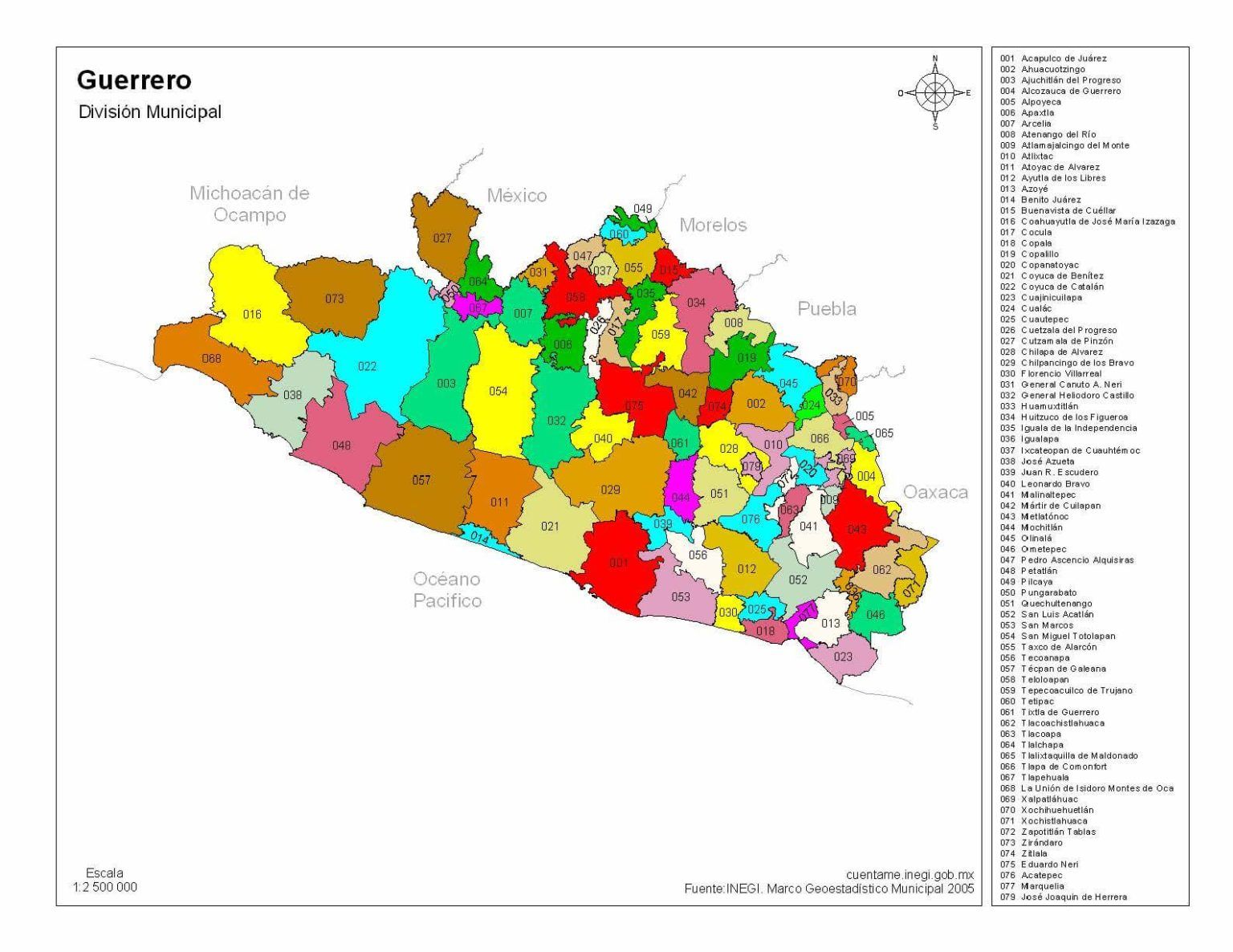 Mapa De Guerrero Con Nombres Images And Photos Finder 0036