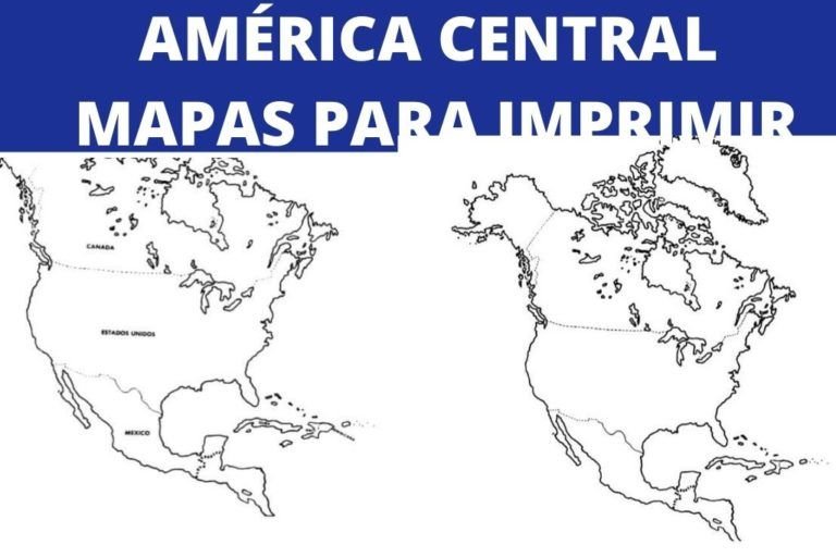 Mapa del continente americano - Imprime con nombres y sin nombres