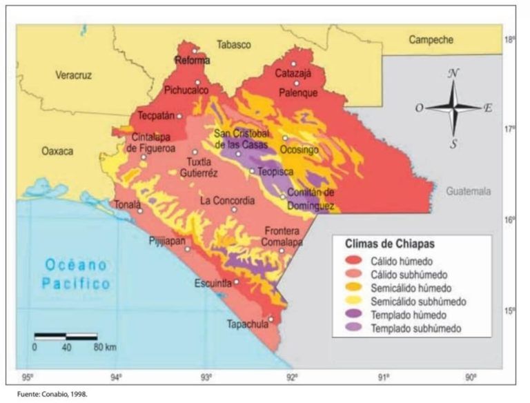 Mapa De Los Climas De Chiapas Mapas De México Para Descargar 9420