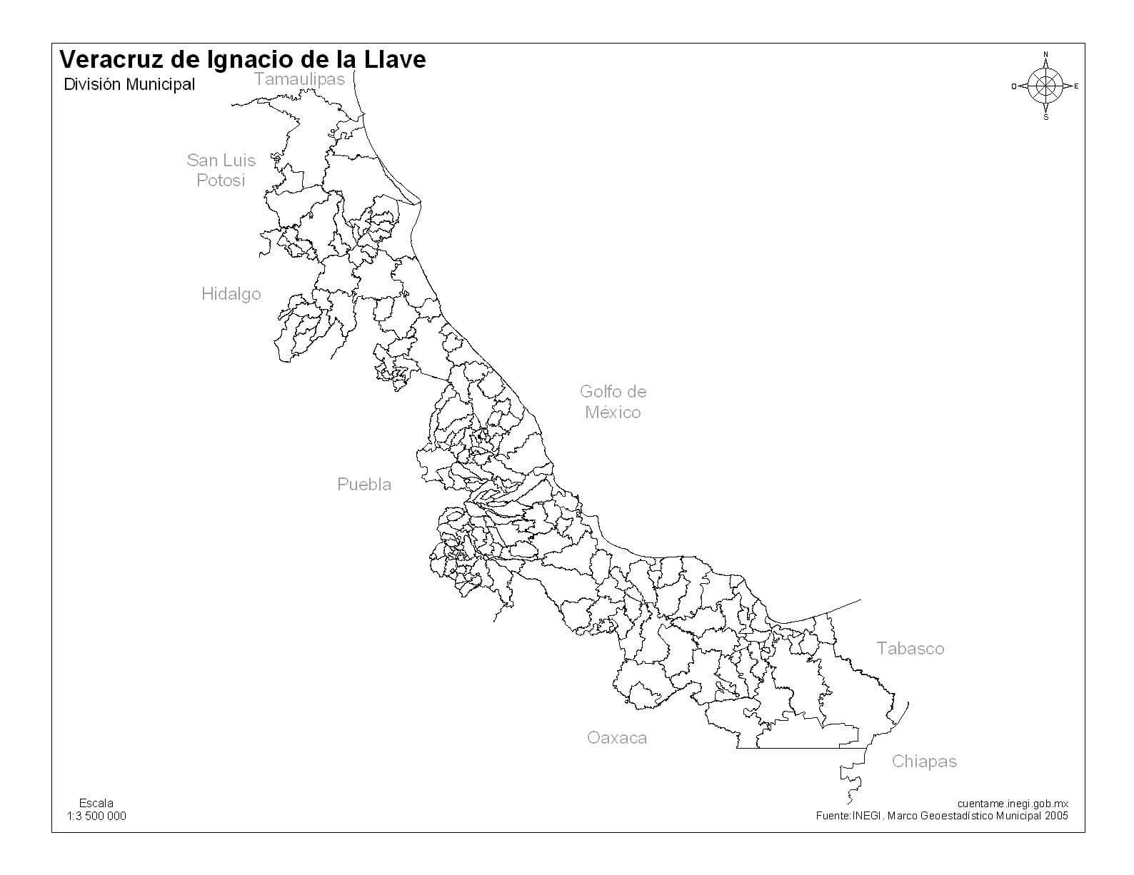 mapa de Veracruz 